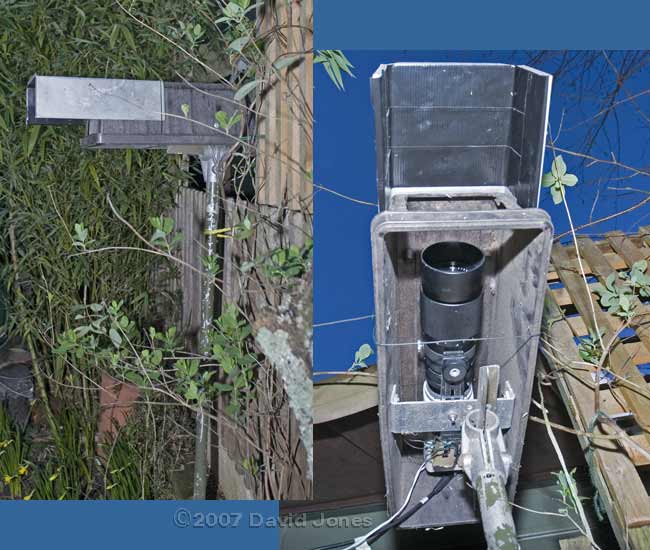 Camera used to monitor the Robins' nest entrance