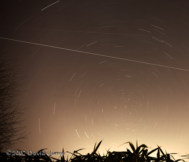 The path of the International Space Station, 13 Dec - cropped image