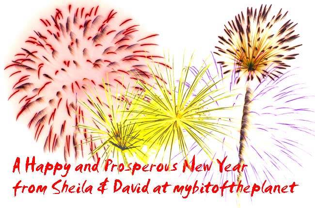 New Year's Greeting from mybitoftheplanet, with fireworks