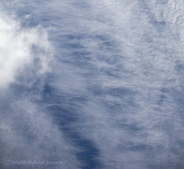 High clouds over us this morning