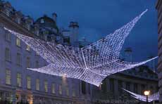 Christmas lights over Regent's Street, London