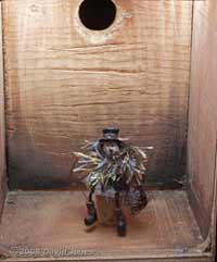 My 'cameraman's assistant', used to test  my flashgun arrangement