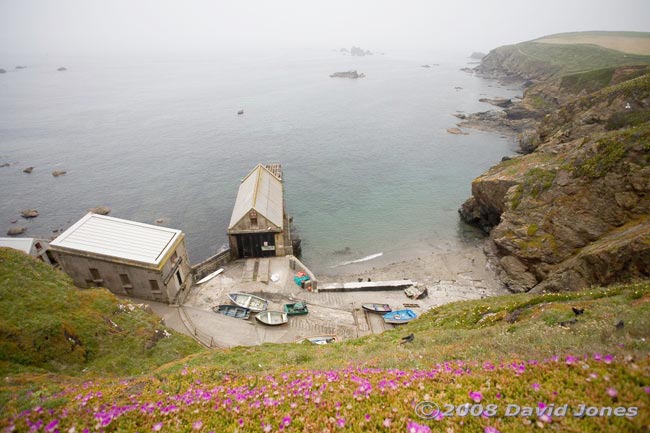 Polpeor Cove as the mist rises