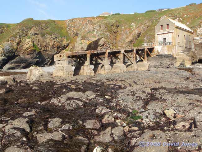 The old Lizard Lifeboat Station, seen from the foreshore at low tide