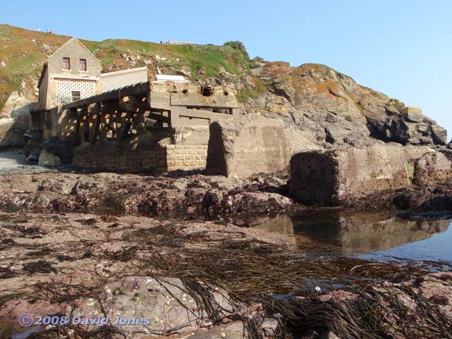 The old Lizard Lifeboat Station, seen from the foreshore at low tide