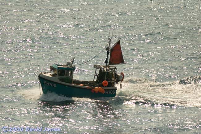 Fishing boat passes Lizard Point - 1