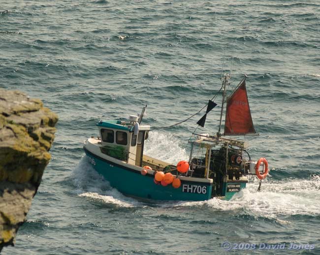 Fishing boat passes Lizard Point - 2