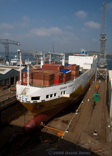 A container ship in dry dock - 2