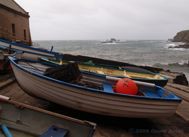 Looking towards the rocks from Polpeor Cove