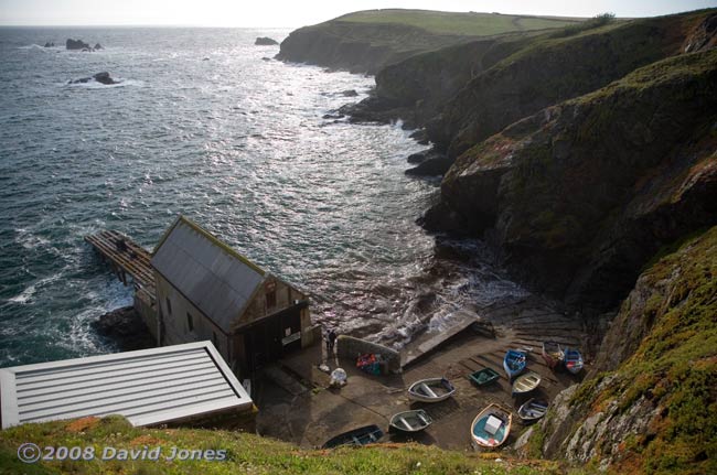 Evening sunshine over Polpeor Cove