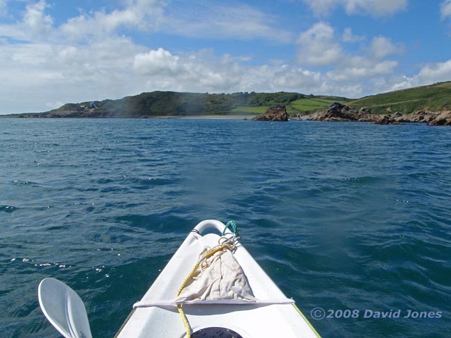 Godrevy Cove and Dean point - seen from kayak