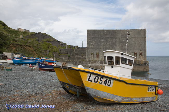 Fishing boats in Porthoustock Cove