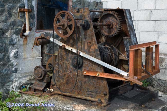 Porthoustock Cove - large boat winch