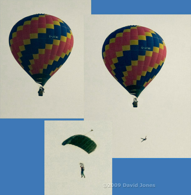 Parachuting from a hot air balloon