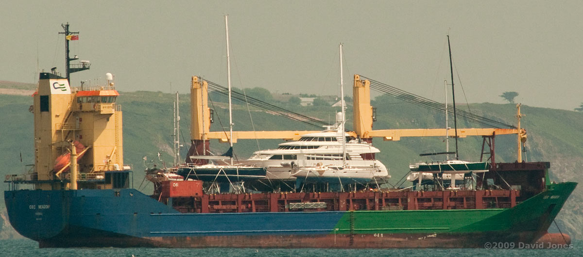 The ship 'CEC Meadow' with an interesting load, 10 June 2009