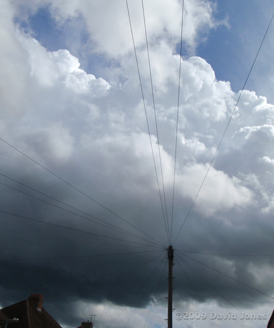 Storm cloud passes in the late afternoon