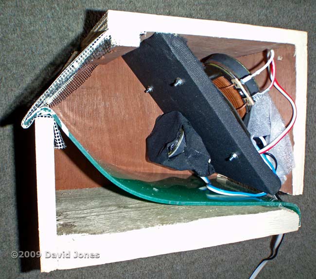 Loudspeaker housing with tweeter added