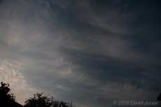 Looking north from my garden around sunset, 15 April