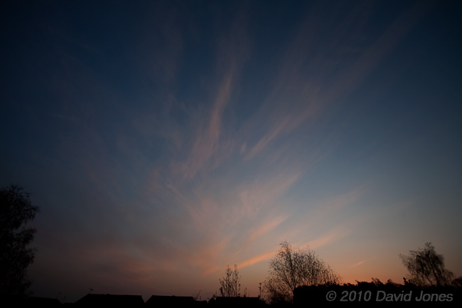 Looking west from my garden around sunset - 3, 15 April