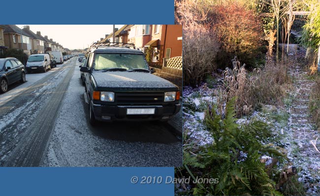 A sprinkling of snow this morning, 2 January 2010