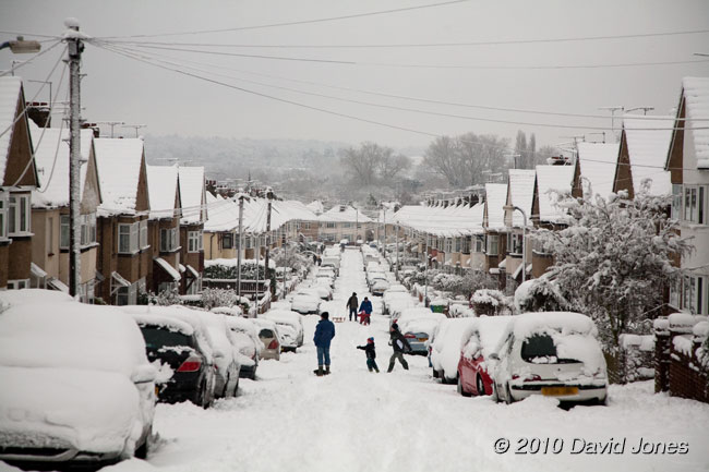 The view down our road this morning, 6 January
