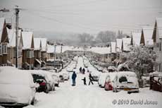 The view down our road this morning, 6 January