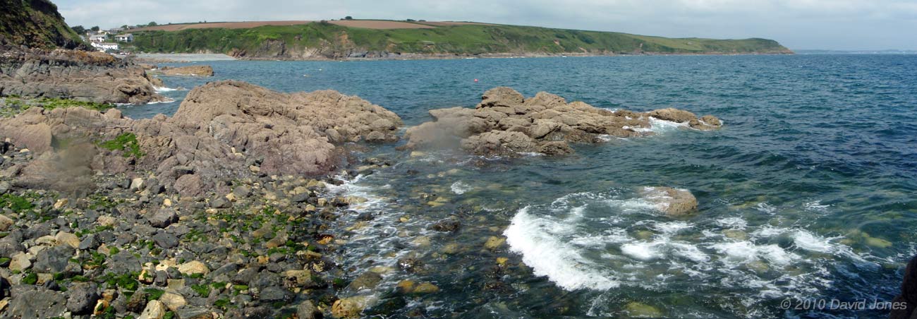 View of coast from Porthallow to Nare Head, 10 June