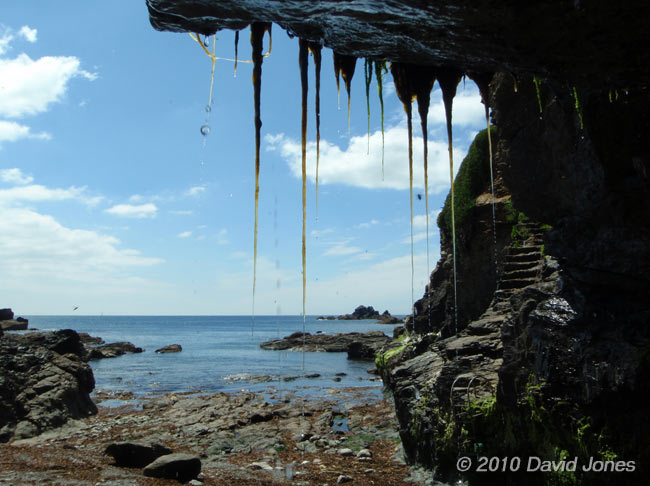 Behind the waterfall in Pystyl (Pistil)l Ogo, 11 June