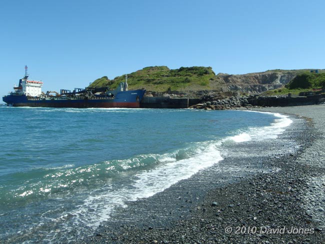 Ship docked at Porthoustock quarry, 12 June - 1
