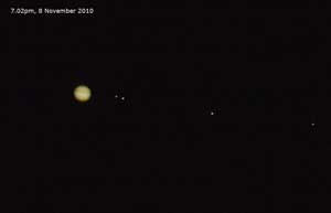 The main moons of Jupiter, 8 November 2010