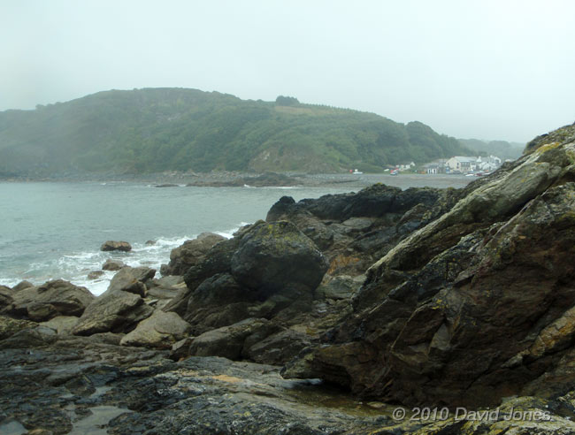 Porthallow Cove on a wet morning