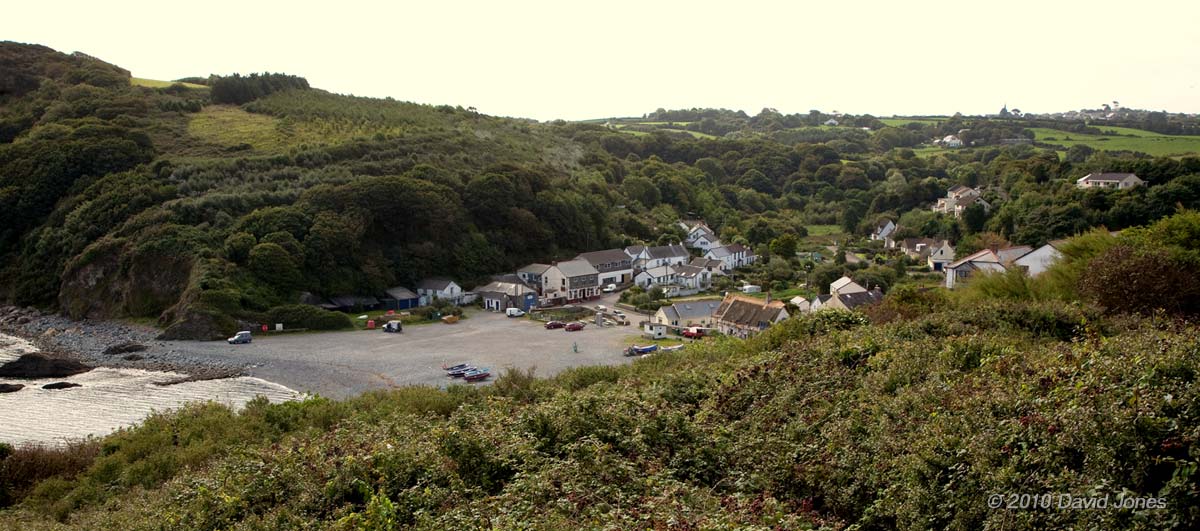 View of Porthallo Cove from the North side, 15 September 2010