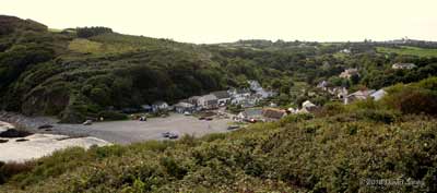 View of Porthallo Cove from the North side, 15 September 2010