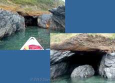 looking at caves north of Porthallow, 17 September 2010