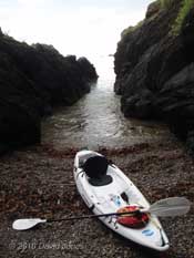 Kayaking north of Porthallow, 17 September 2010