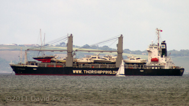 Thor Galaxy anchored in Falmouth Bay, 11 May