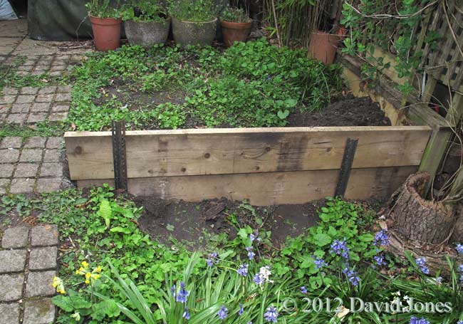 New vegetable plot under construction, 24 April 2012