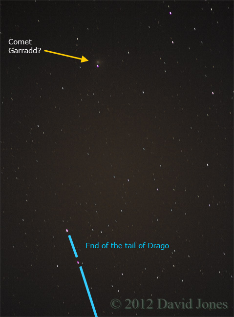 A glimpse of Comet Garradd? - 10pm, 18 March 2012