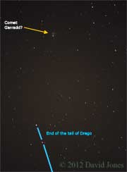 A glimpse of Comet Garradd? - 10pm, 18 March 2012