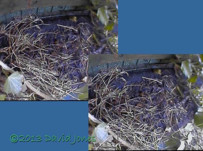 The monitored site showing movement of straw around 2.35pm, 11 April 2013