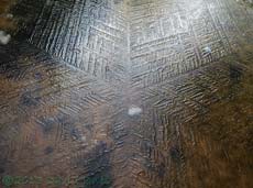 Ice pattern on birdbath