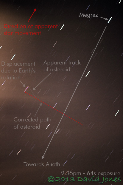 Asteroid 2012 DA14 showing 'course correction', - 15Feb2013