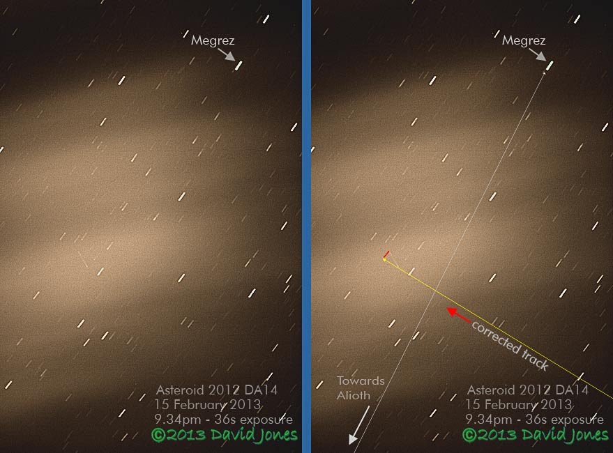 Asteroid 2012 DA14 - 9.34:21pm 15Feb2013
