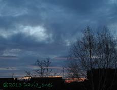 The Western sky at 6pm, 14 March 2013