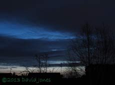 The Western sky at 7pm, 14 March 2013