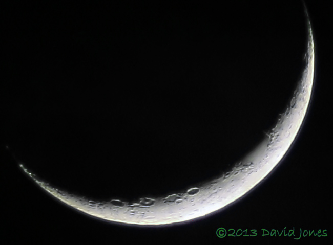 Crescent moon, 14 March 2013