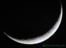 Crescent moon, 14 March 2013