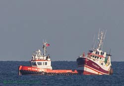 Fishing boat Scuderia listing - 2, 2 Sept 2013